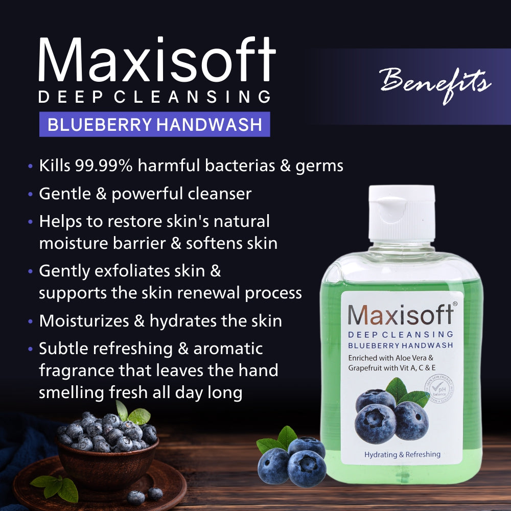 Maxisoft Deep Cleansing Blueberry Hand Wash (250 ml)