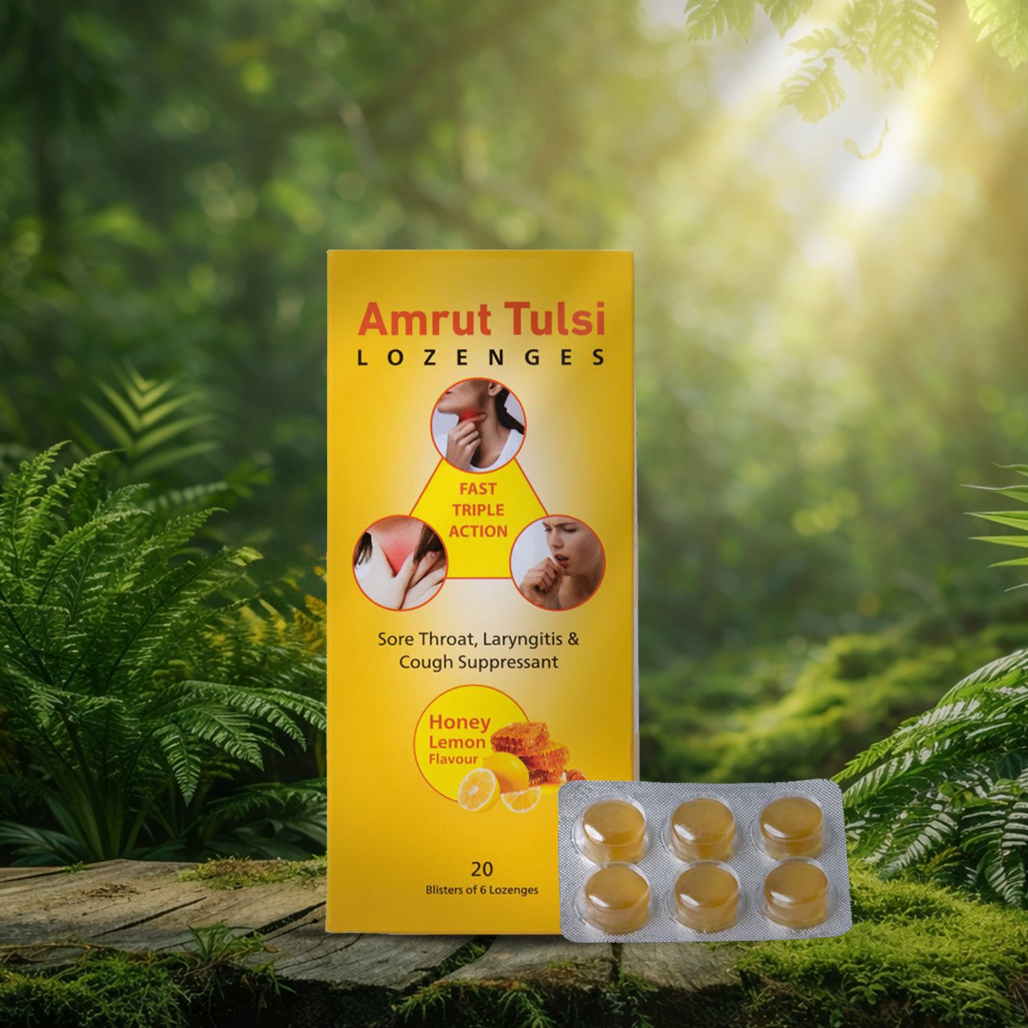 Amrut Tulsi Lozenges (Honey Lemon Flavour)
