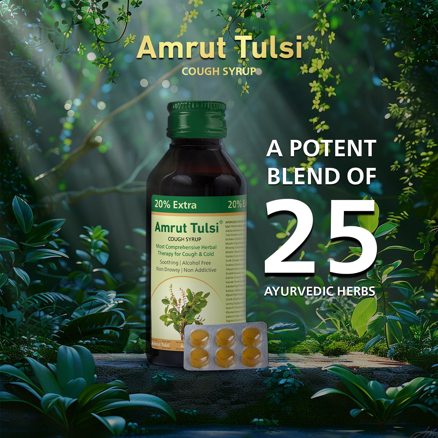Amrut Tulsi Cough Syrup (120 ml)