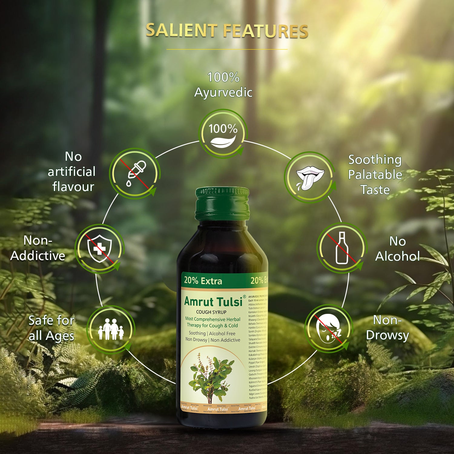 Amrut Tulsi Cough Syrup (120 ml)