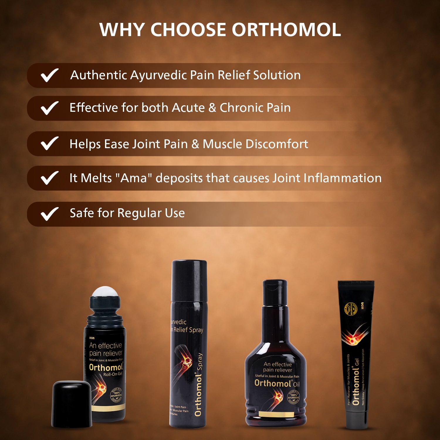 Orthomol Ayurvedic Pain Relief Spray (55 gm)