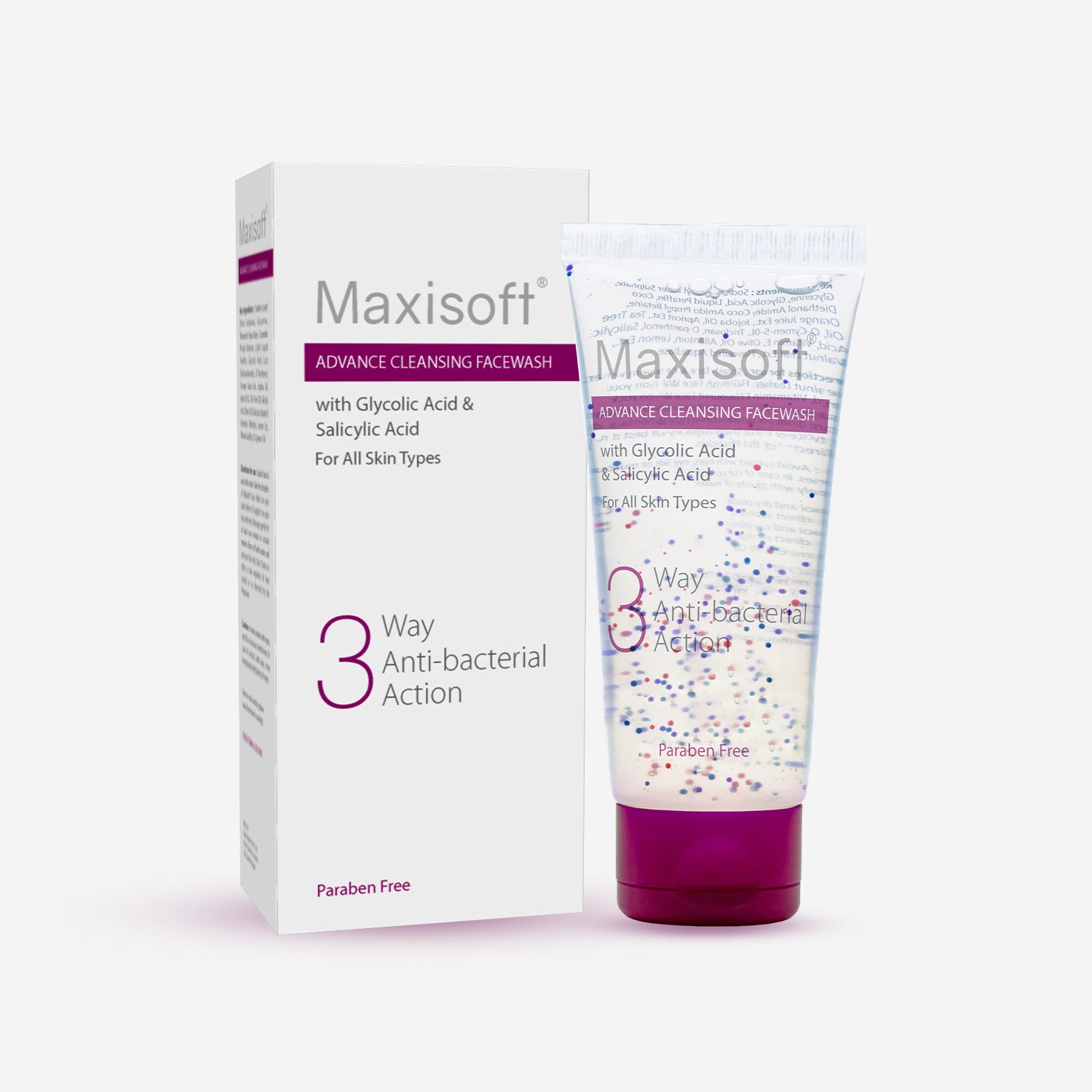 Maxisoft 3 Way Antibacterial Face Wash (100 ml)