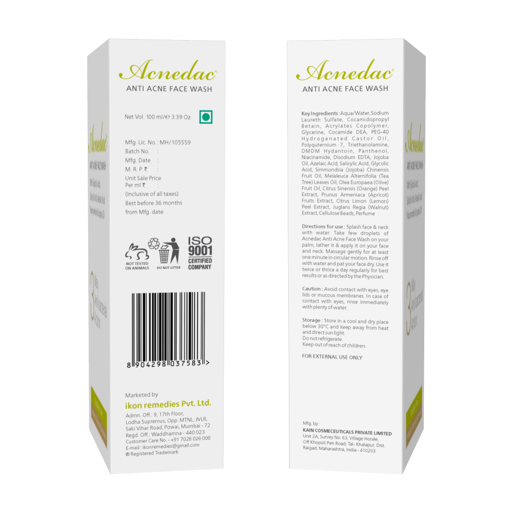 Acnedac Anti Acne Face Wash (100 ml)