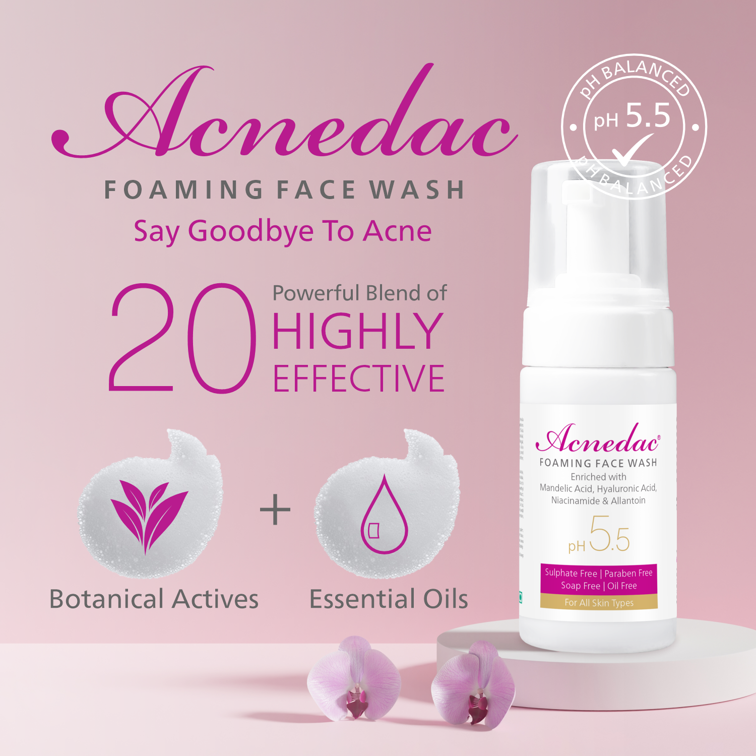 Acnedac Anti Acne & Anti Pimple Foaming Face Wash (100 ml)