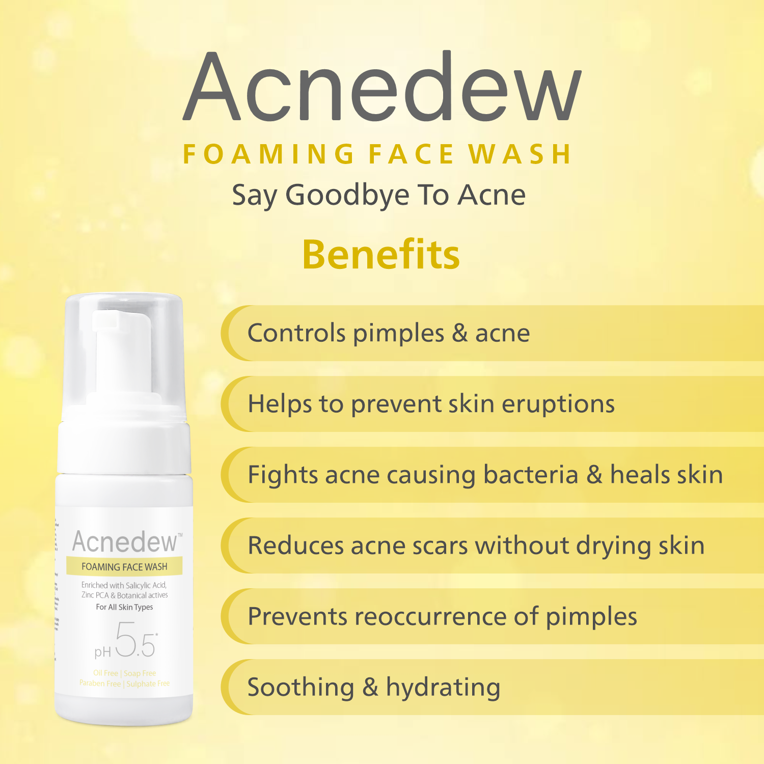 Acnedew Anti Acne & Anti Pimple Foaming Face Wash (100 ml)