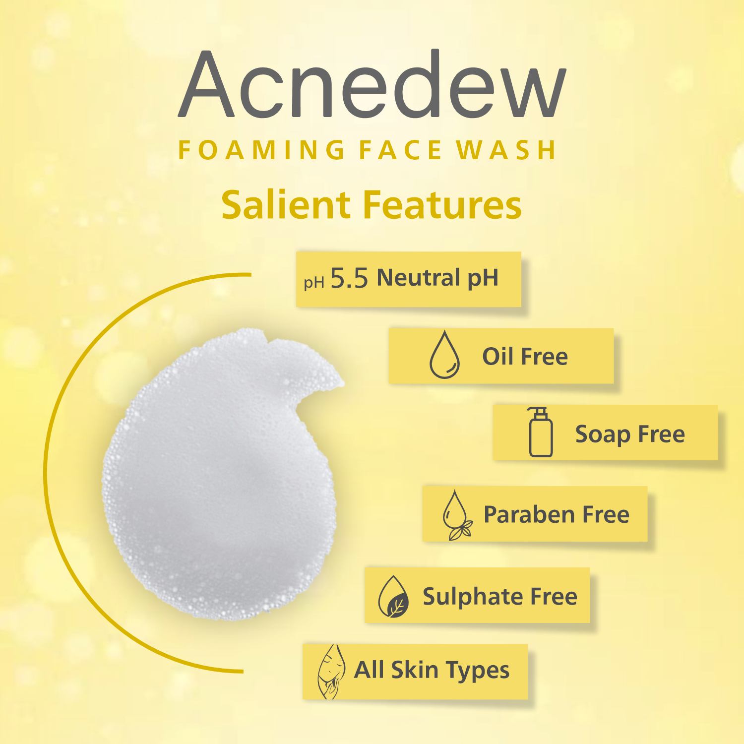 Acnedew Anti Acne & Anti Pimple Foaming Face Wash (100 ml)