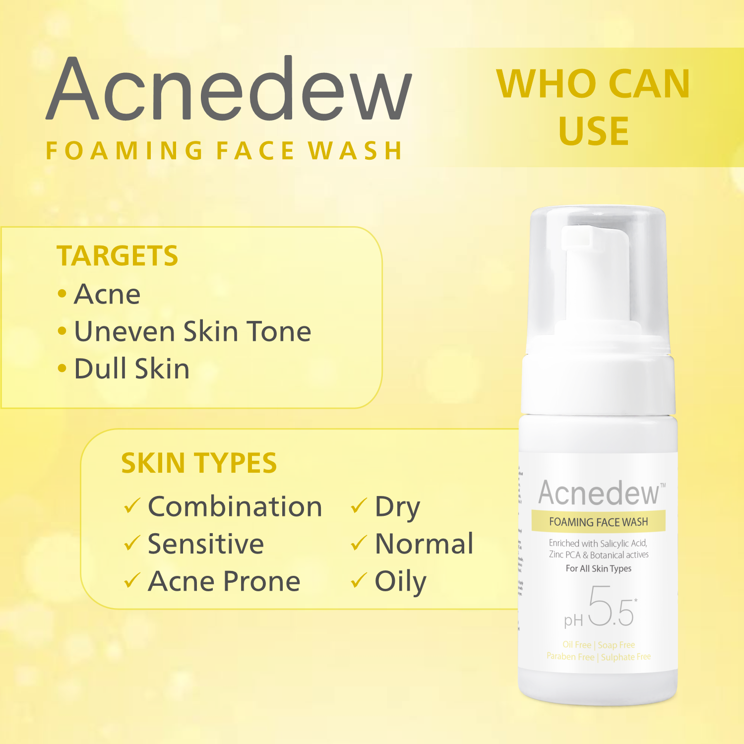 Acnedew Anti Acne & Anti Pimple Foaming Face Wash (100 ml)