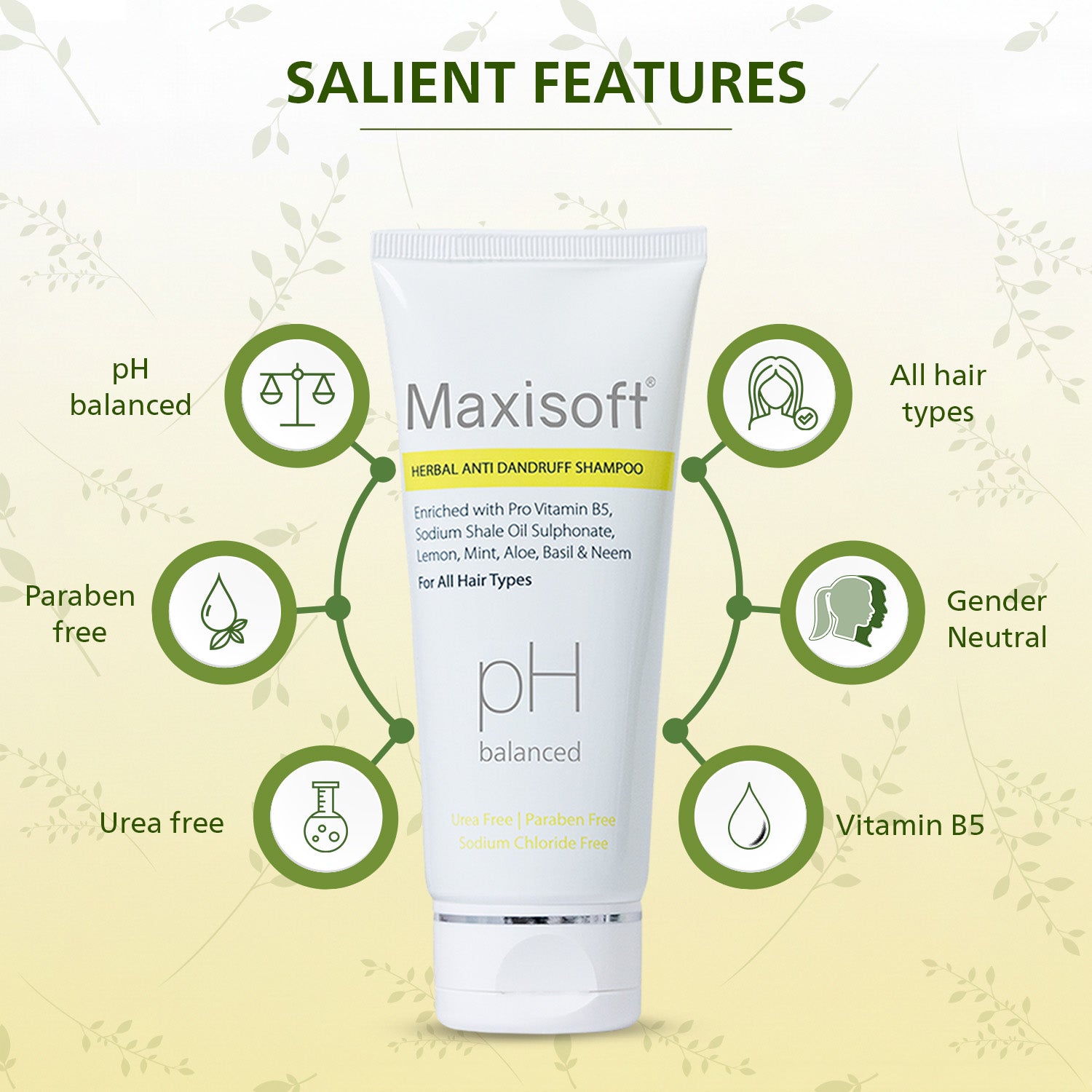 Maxisoft Herbal Anti Dandruff Shampoo (100 ml)