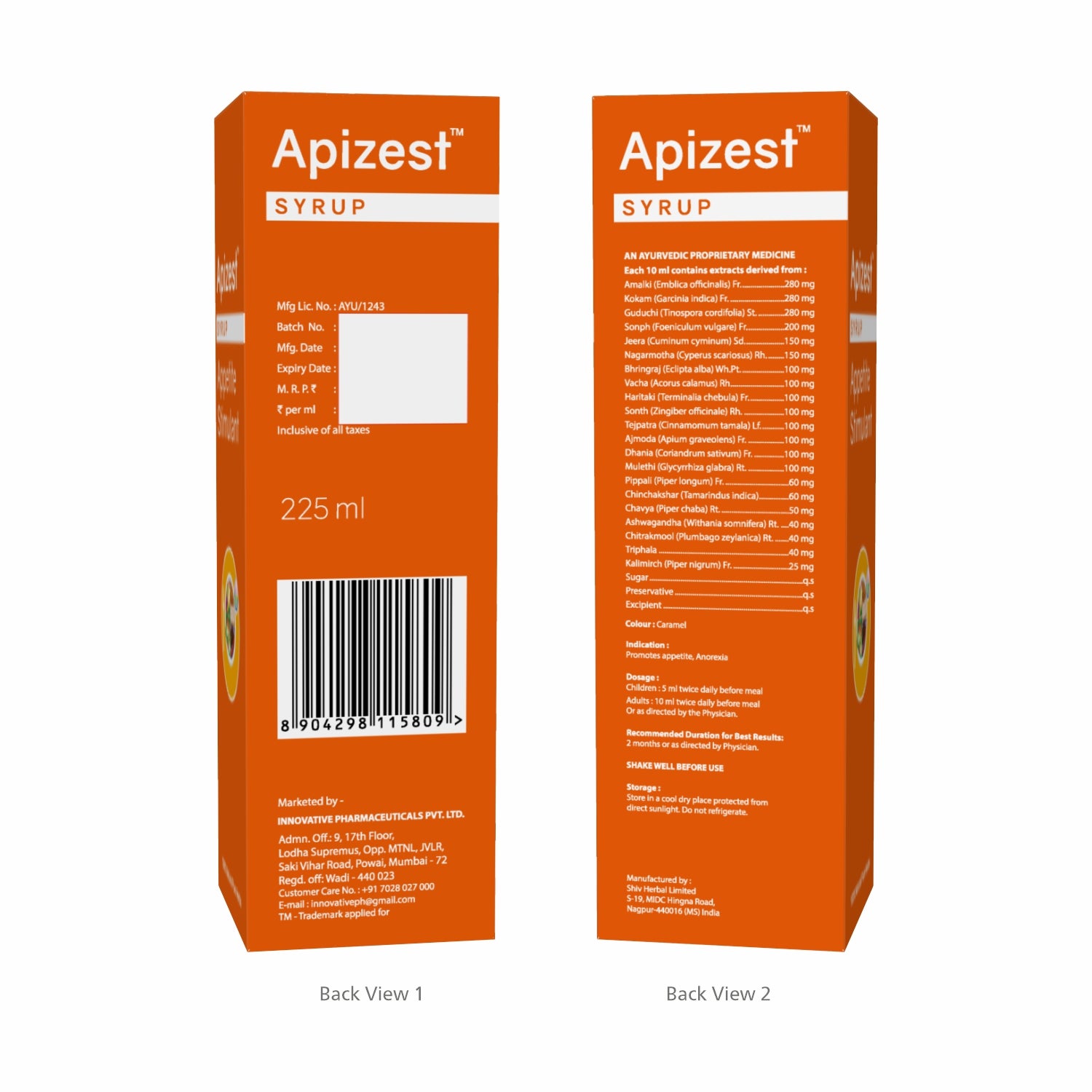 Apizest Syrup (225 ml)