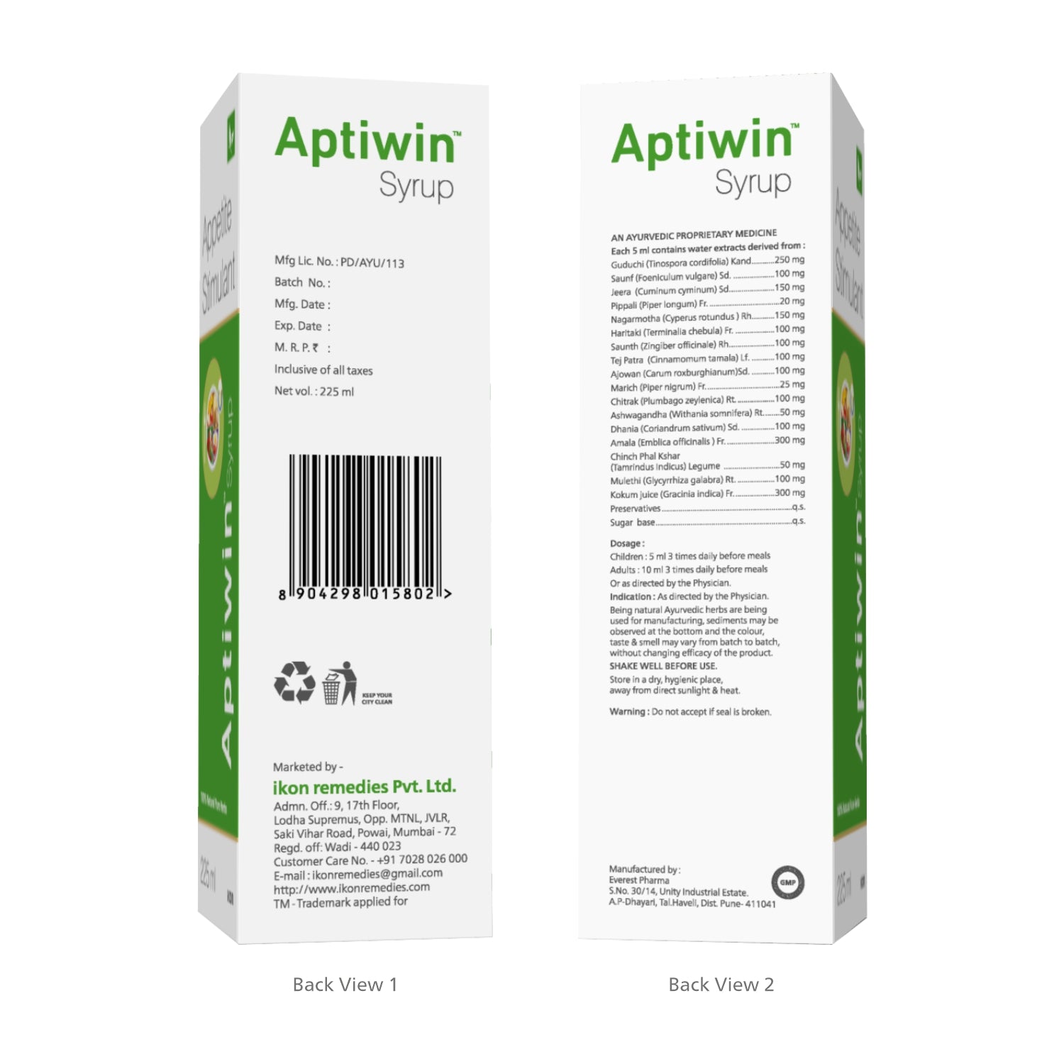 Aptiwin Syrup (225 ml)