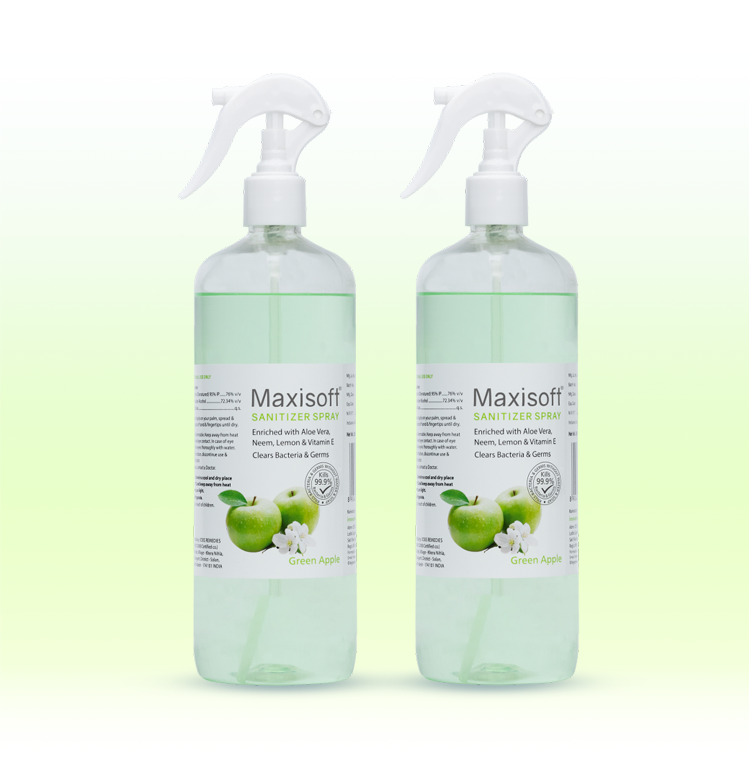 Maxisoft Hand Sanitizer Spray (Green Apple) 500 ml