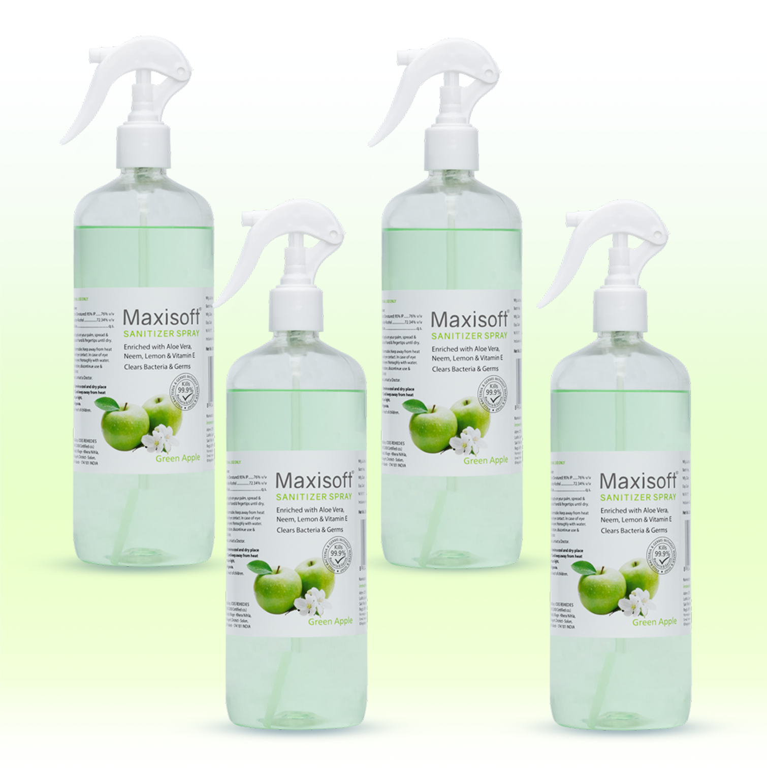Maxisoft Hand Sanitizer Spray (Green Apple) 500 ml