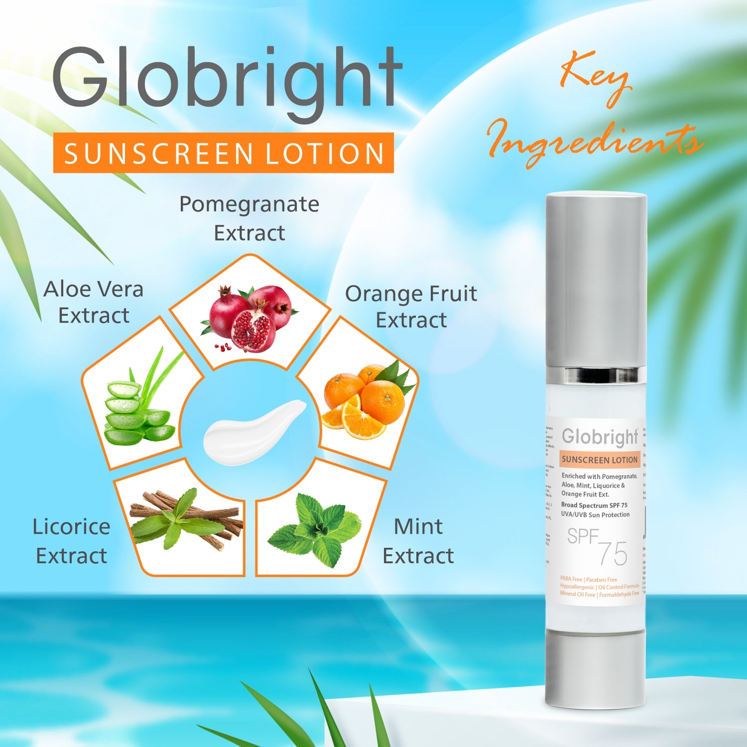 Globright Sunscreen Lotion [SPF 75] 50 ml