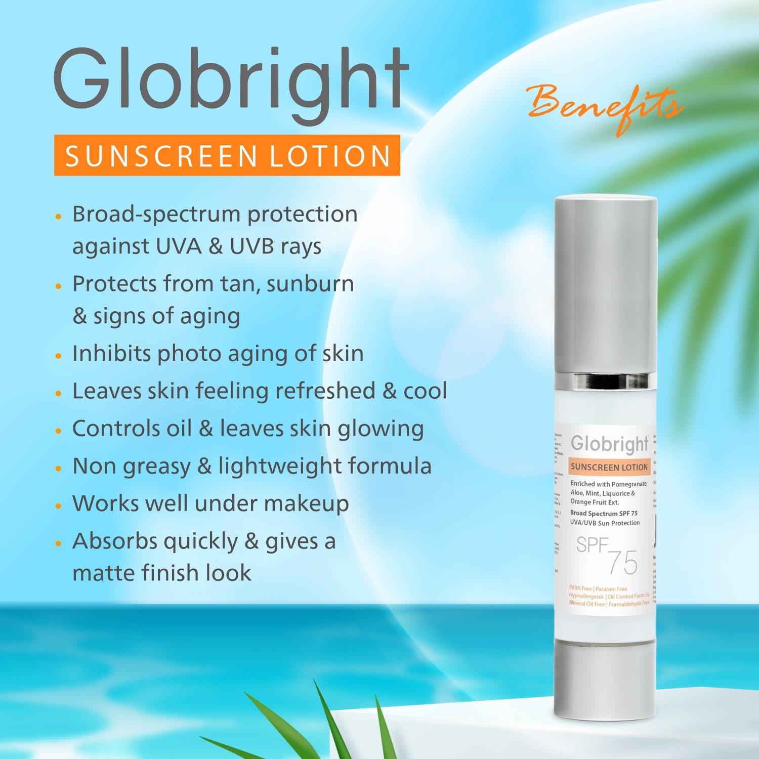 Globright Sunscreen Lotion [SPF 75] 50 ml