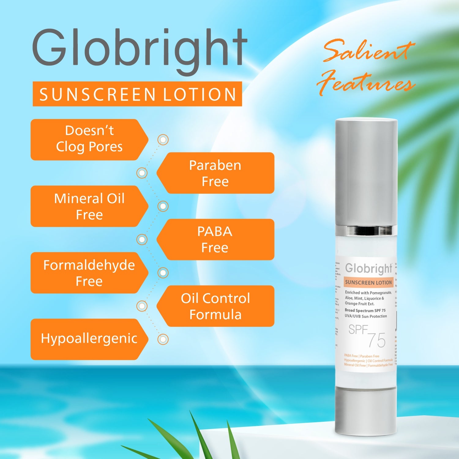 Globright Sunscreen Lotion [SPF 75] 50 ml