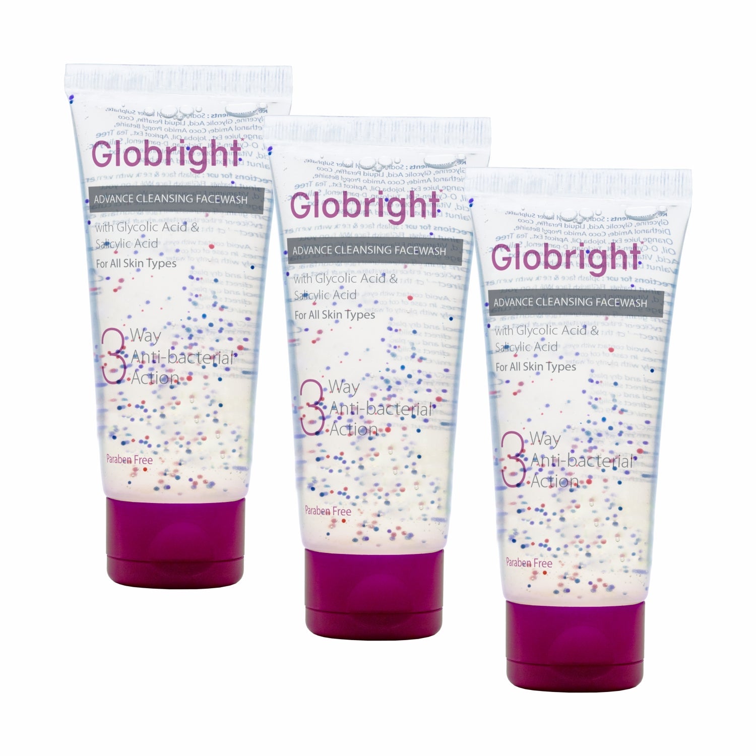 Globright 3 Way Antibacterial Face Wash (100 ml)
