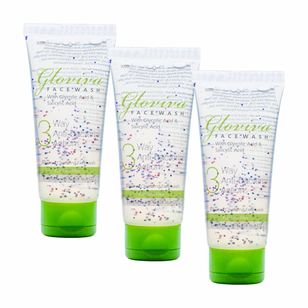 Gloviva 3 Way Antibacterial Face Wash (100 ml)