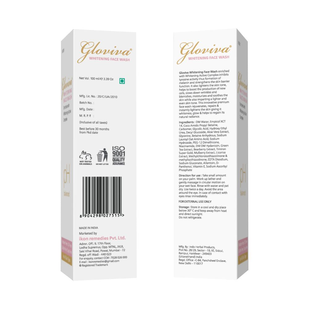 Gloviva Whitening Face Wash (100 ml)