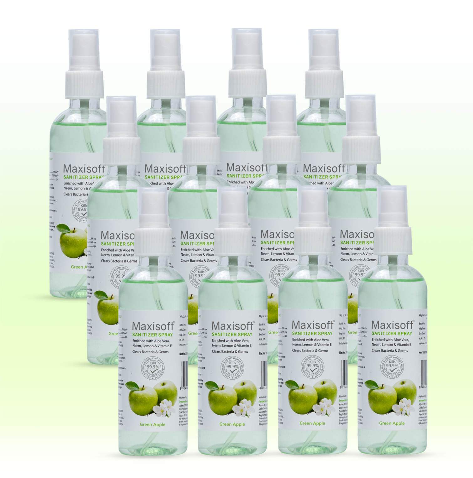 Maxisoft Hand Sanitizer Spray (Green Apple) 120 ml