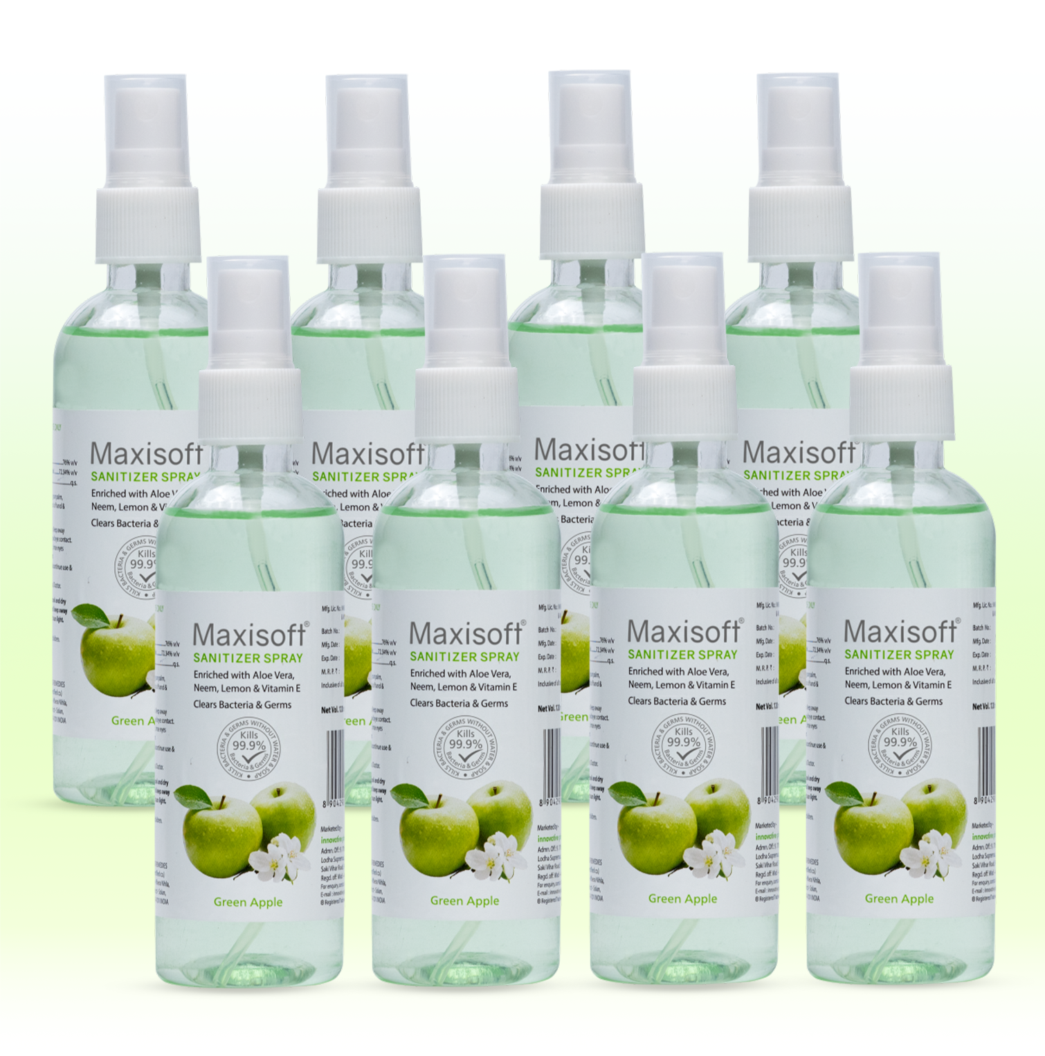 Maxisoft Hand Sanitizer Spray (Green Apple) 120 ml