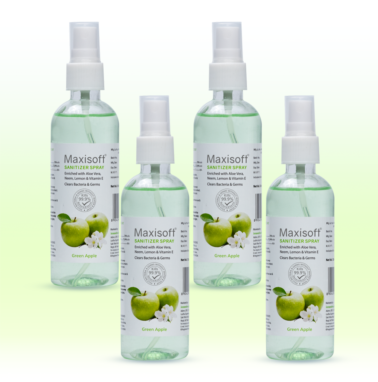 Maxisoft Hand Sanitizer Spray (Green Apple) 120 ml