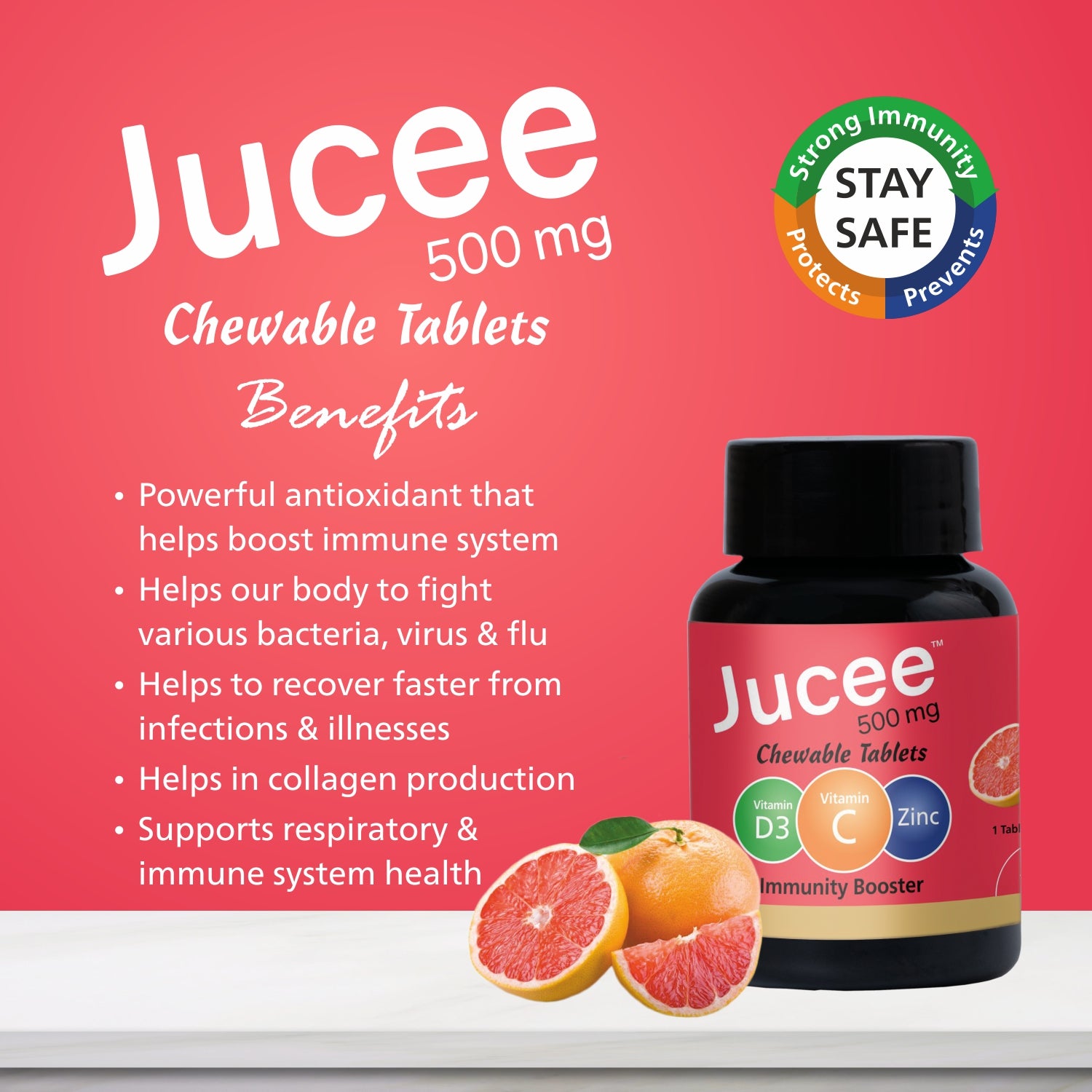 Jucee Chewable Tablets (Grapefruit) 60 Tabs