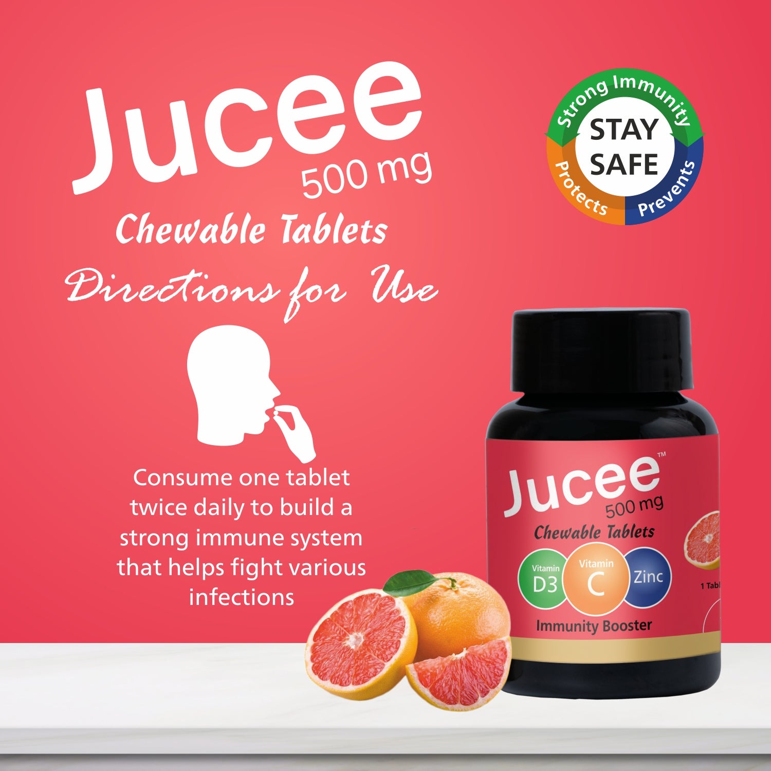 Jucee Chewable Tablets (Grapefruit) 60 Tabs