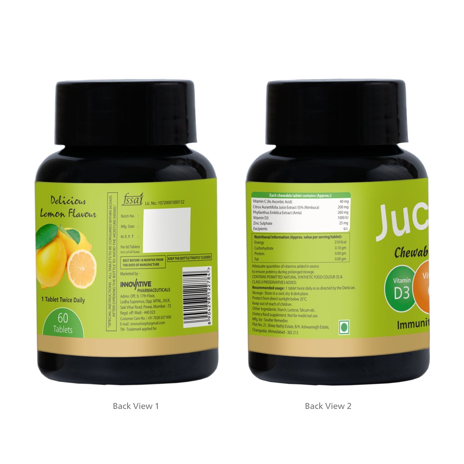 Jucee Chewable Tablets (Lemon) 60 Tabs