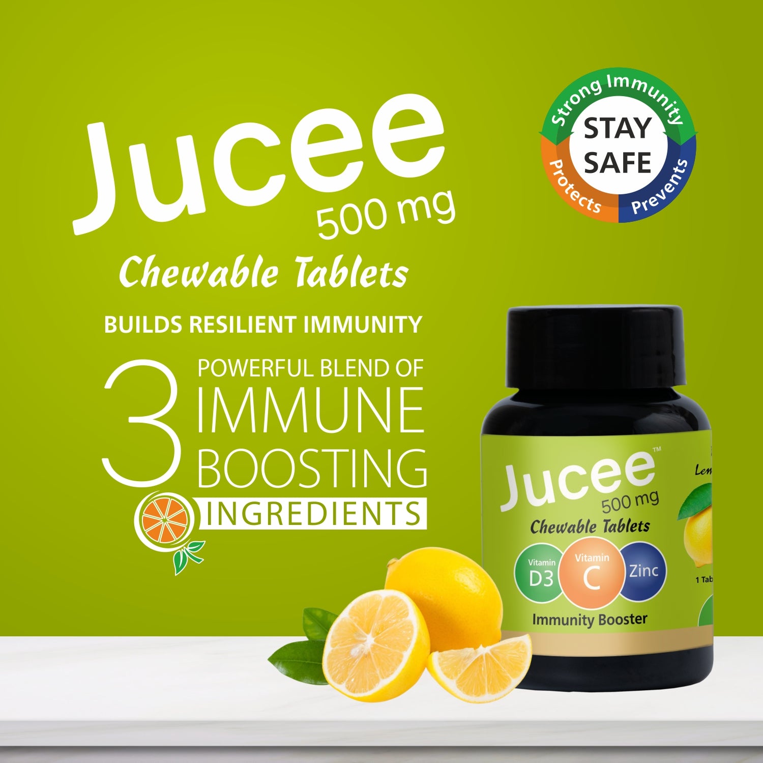 Jucee Chewable Tablets (Lemon) 60 Tabs