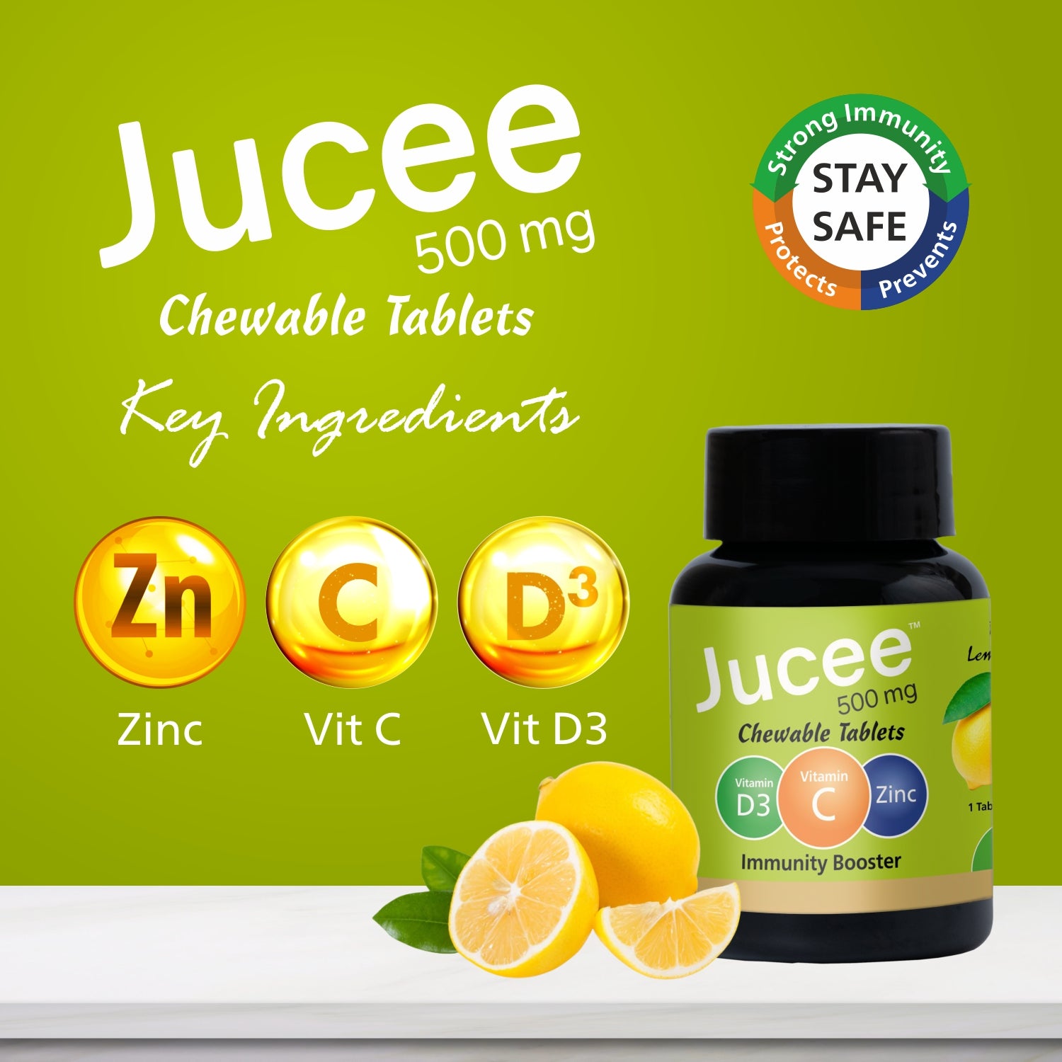 Jucee Chewable Tablets (Lemon) 60 Tabs