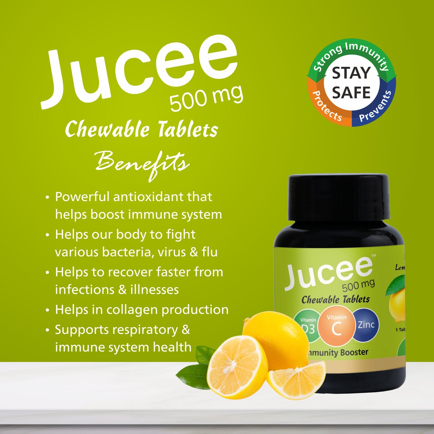 Jucee Chewable Tablets (Lemon) 60 Tabs