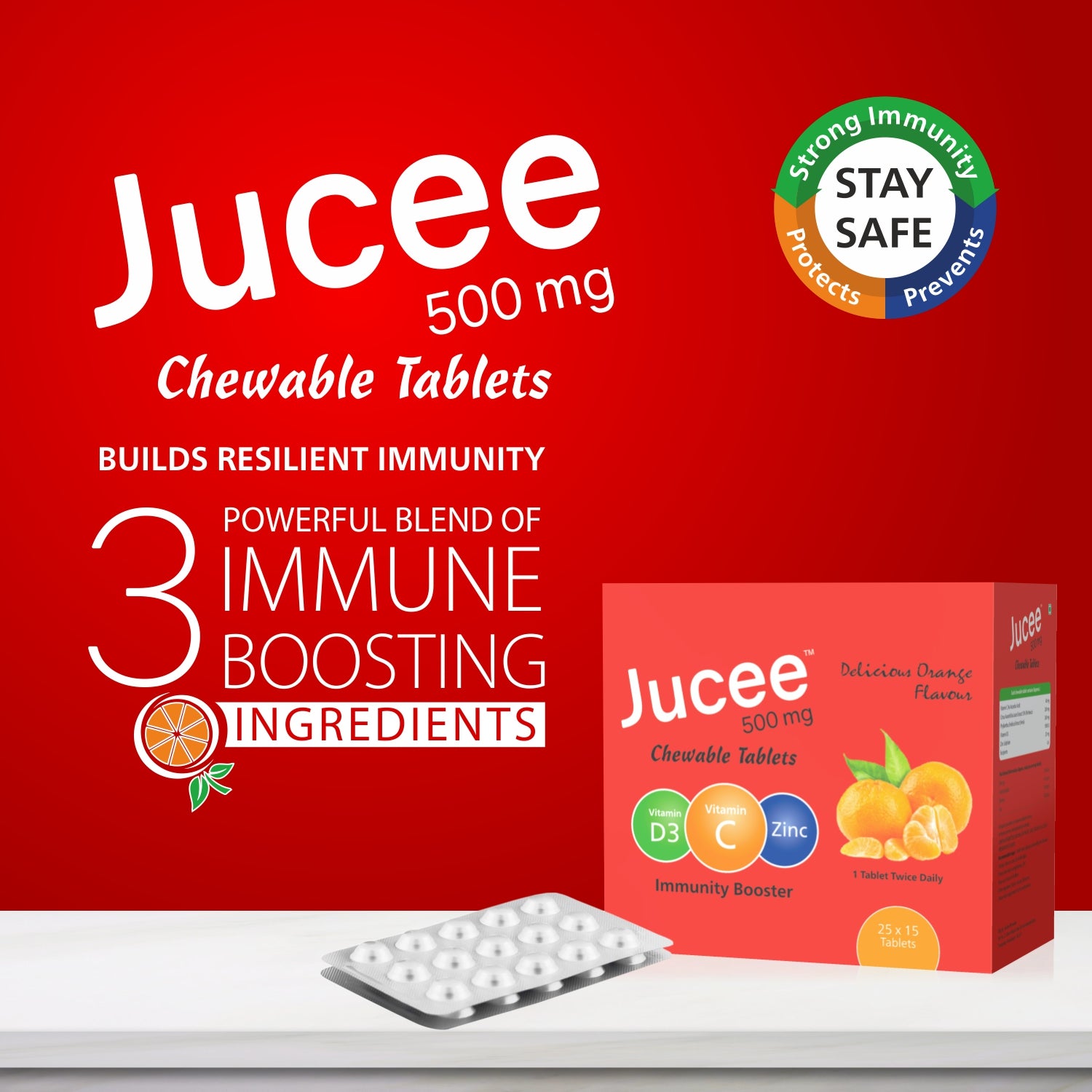 Jucee Chewable Tablets (Orange) 1x15 Alu-Alu