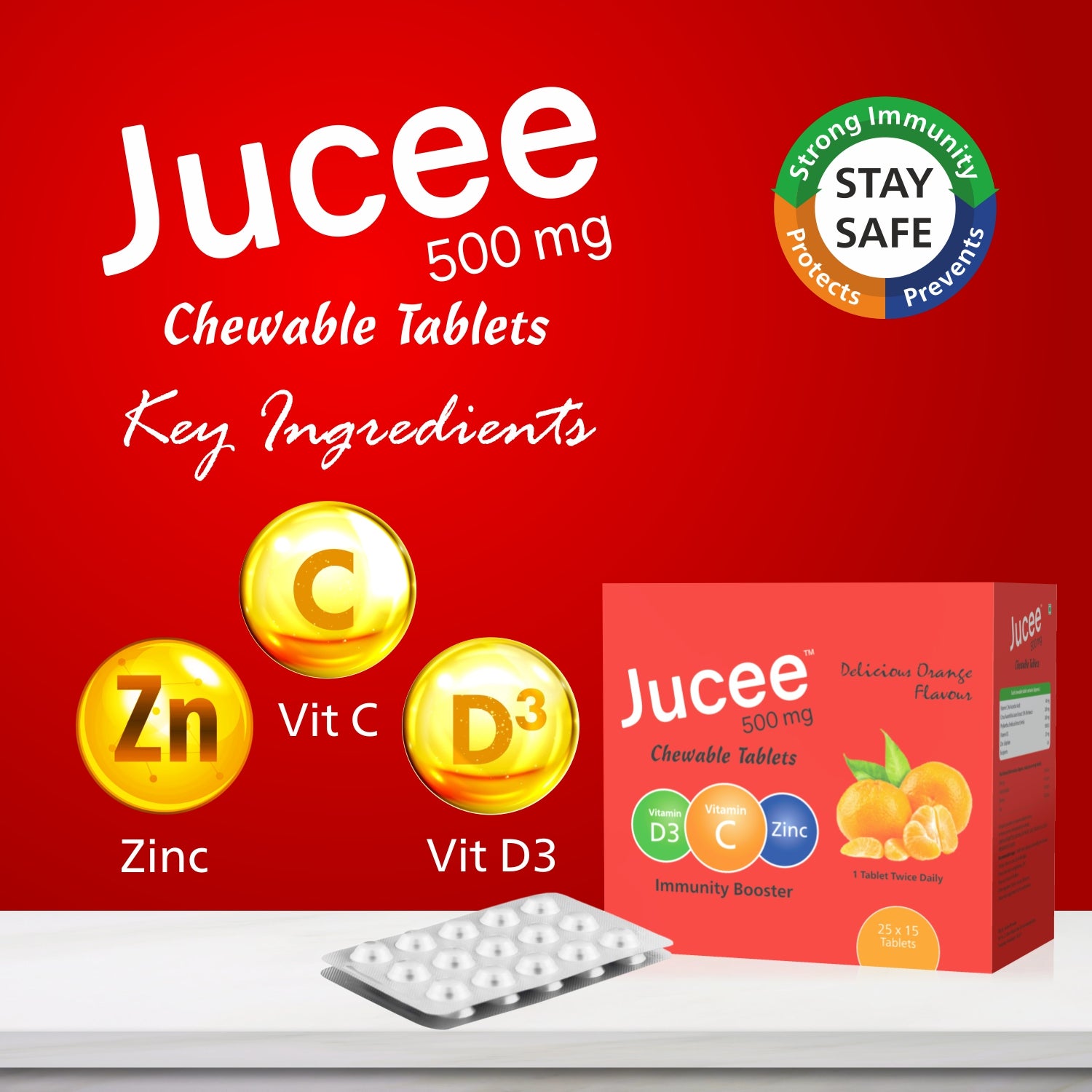 Jucee Chewable Tablets (Orange) 1x15 Alu-Alu