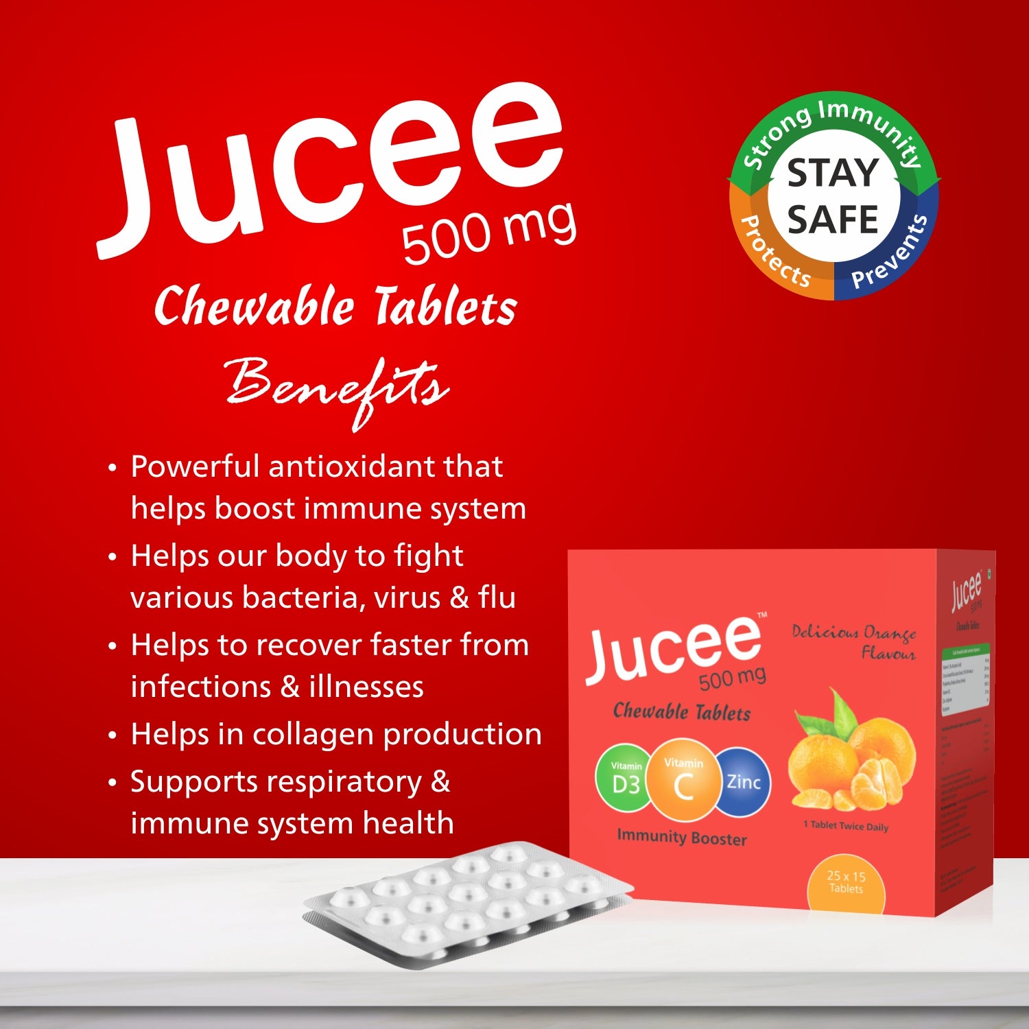 Jucee Chewable Tablets (Orange) 1x15 Alu-Alu