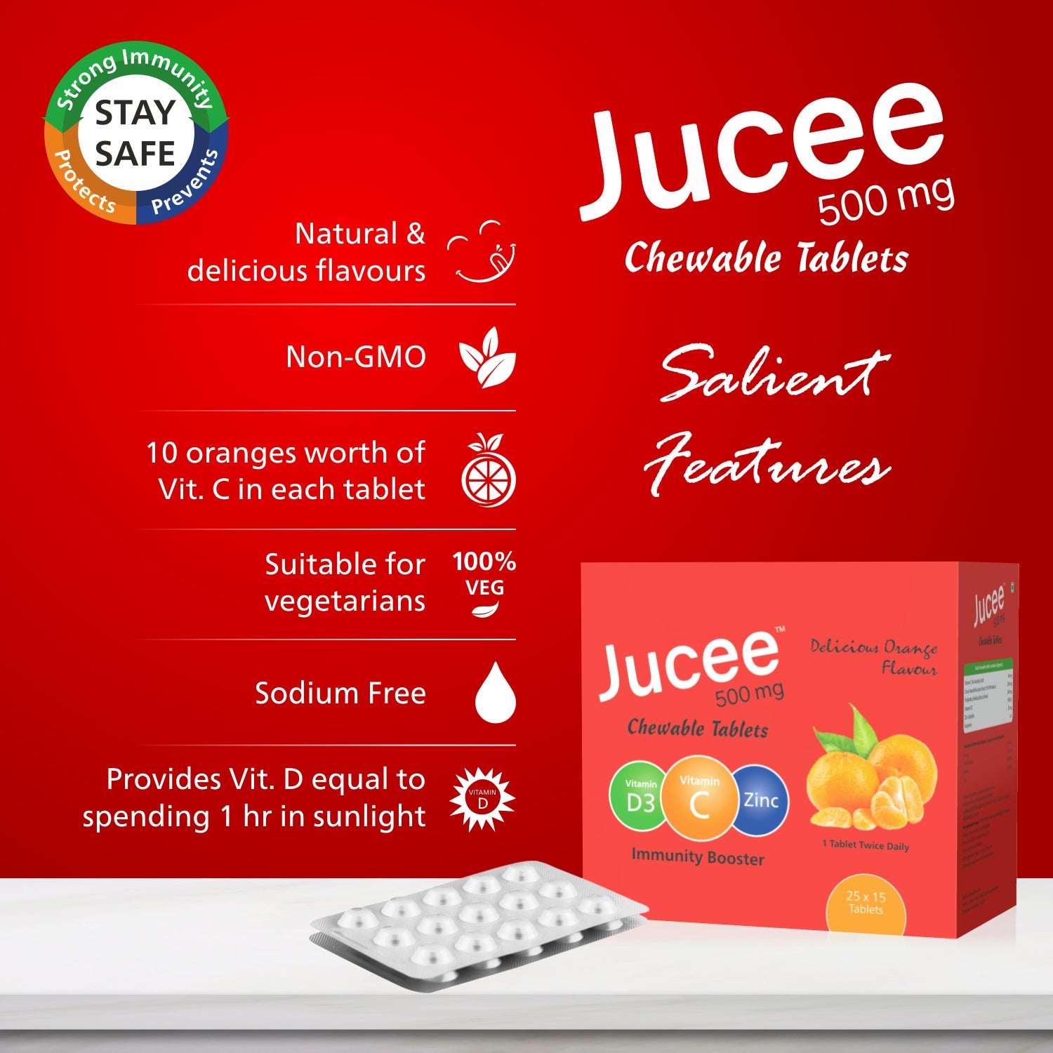 Jucee Chewable Tablets (Orange) 1x15 Alu-Alu