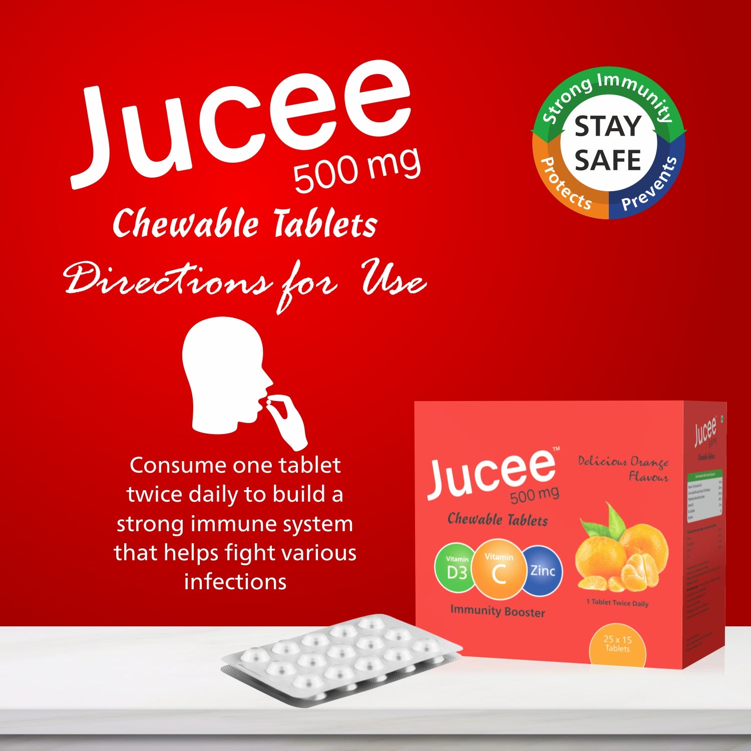 Jucee Chewable Tablets (Orange) 1x15 Alu-Alu