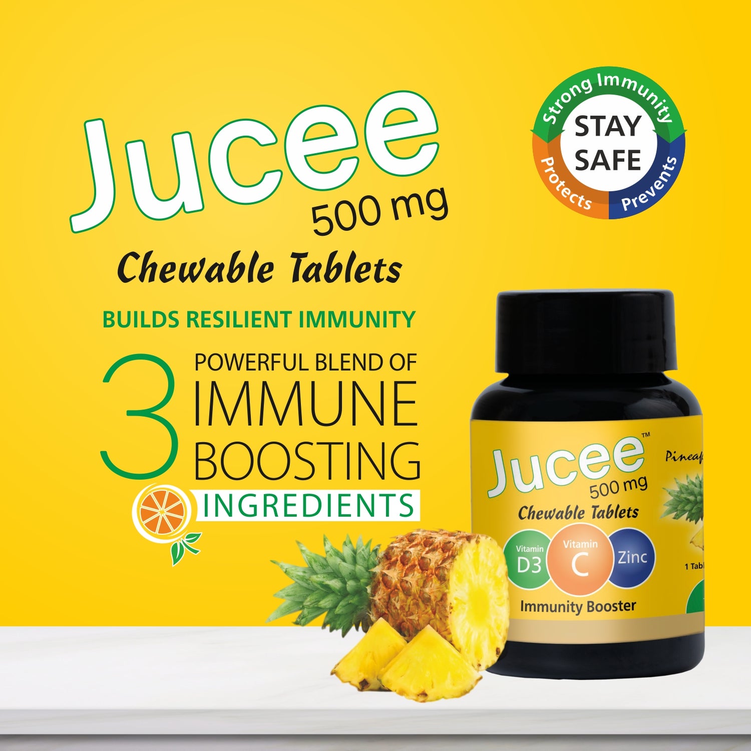 Jucee Chewable Tablets (Pineapple) 60 Tabs