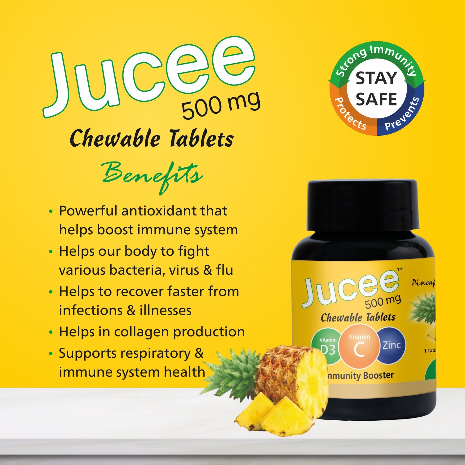 Jucee Chewable Tablets (Pineapple) 60 Tabs