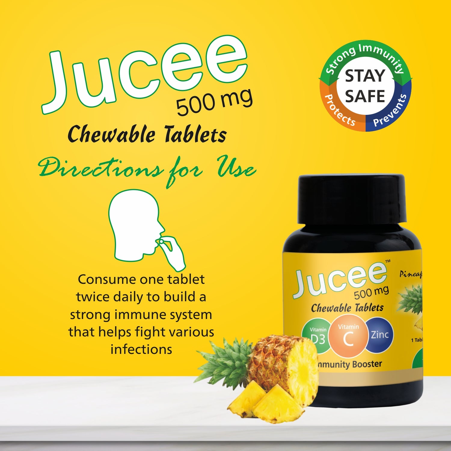 Jucee Chewable Tablets (Pineapple) 60 Tabs