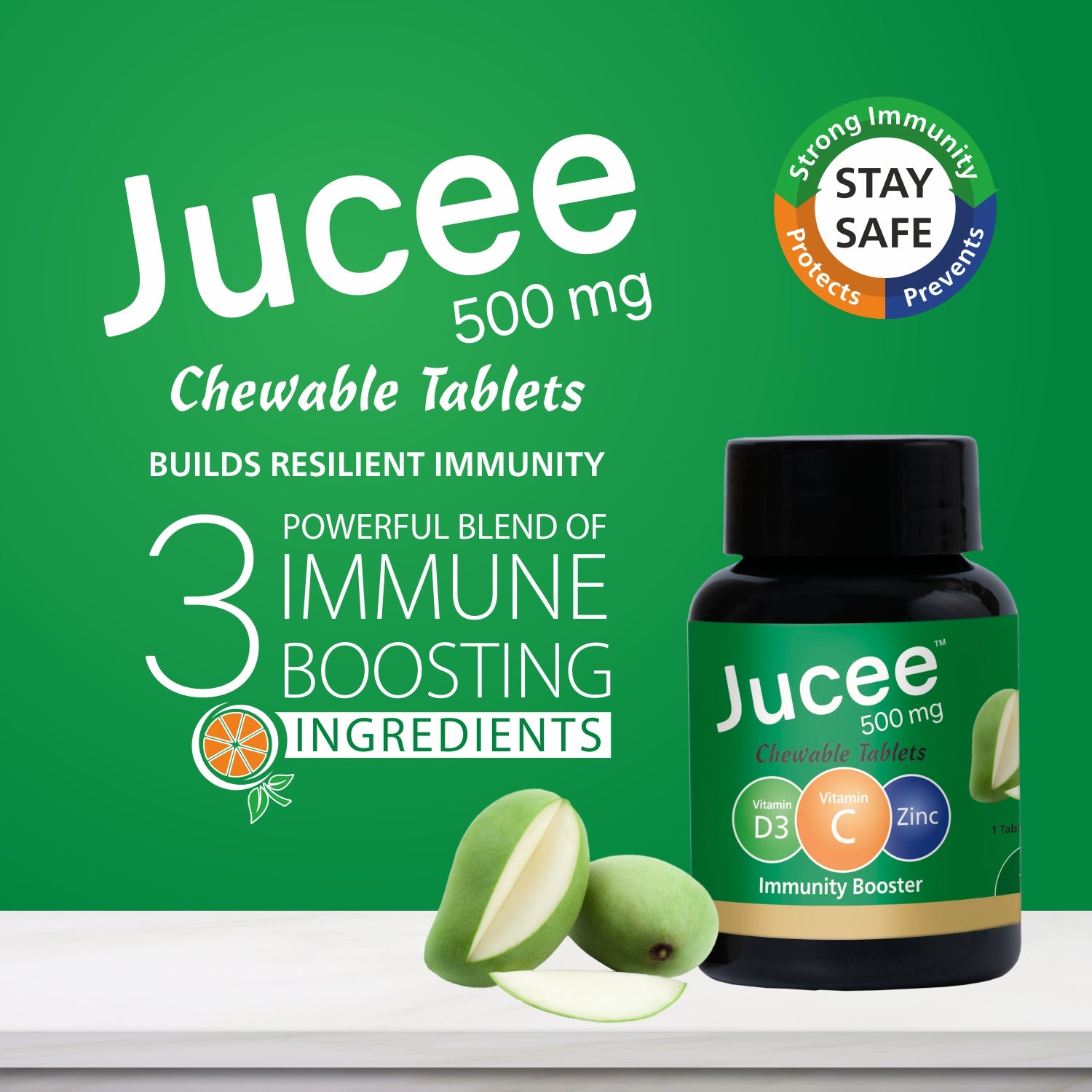 Jucee Chewable Tablets (Raw Mango) 60 Tabs