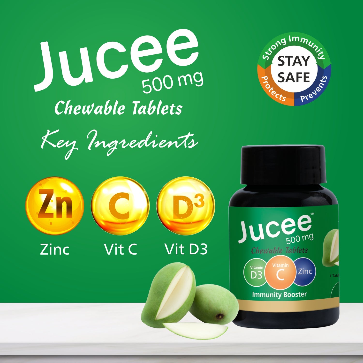 Jucee Chewable Tablets (Raw Mango) 60 Tabs