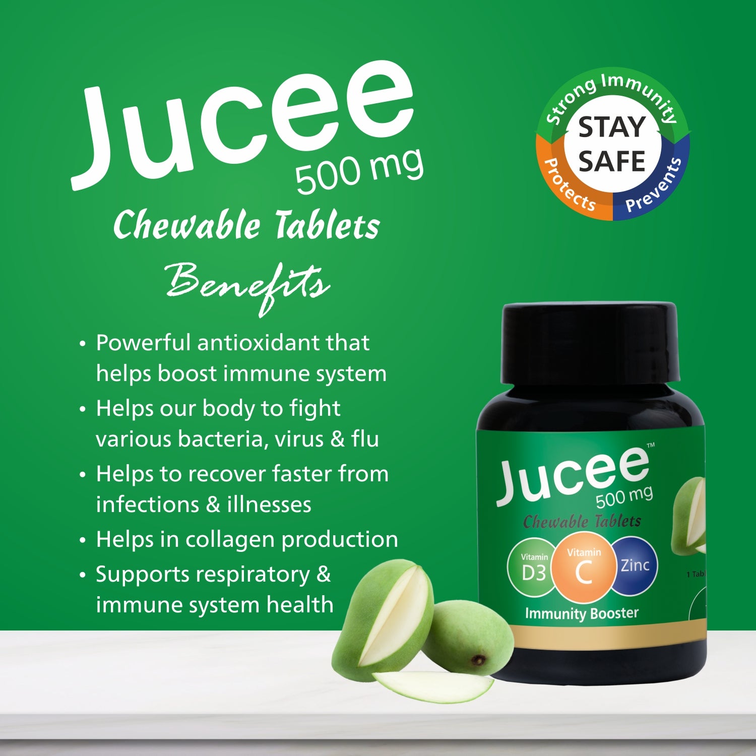 Jucee Chewable Tablets (Raw Mango) 60 Tabs