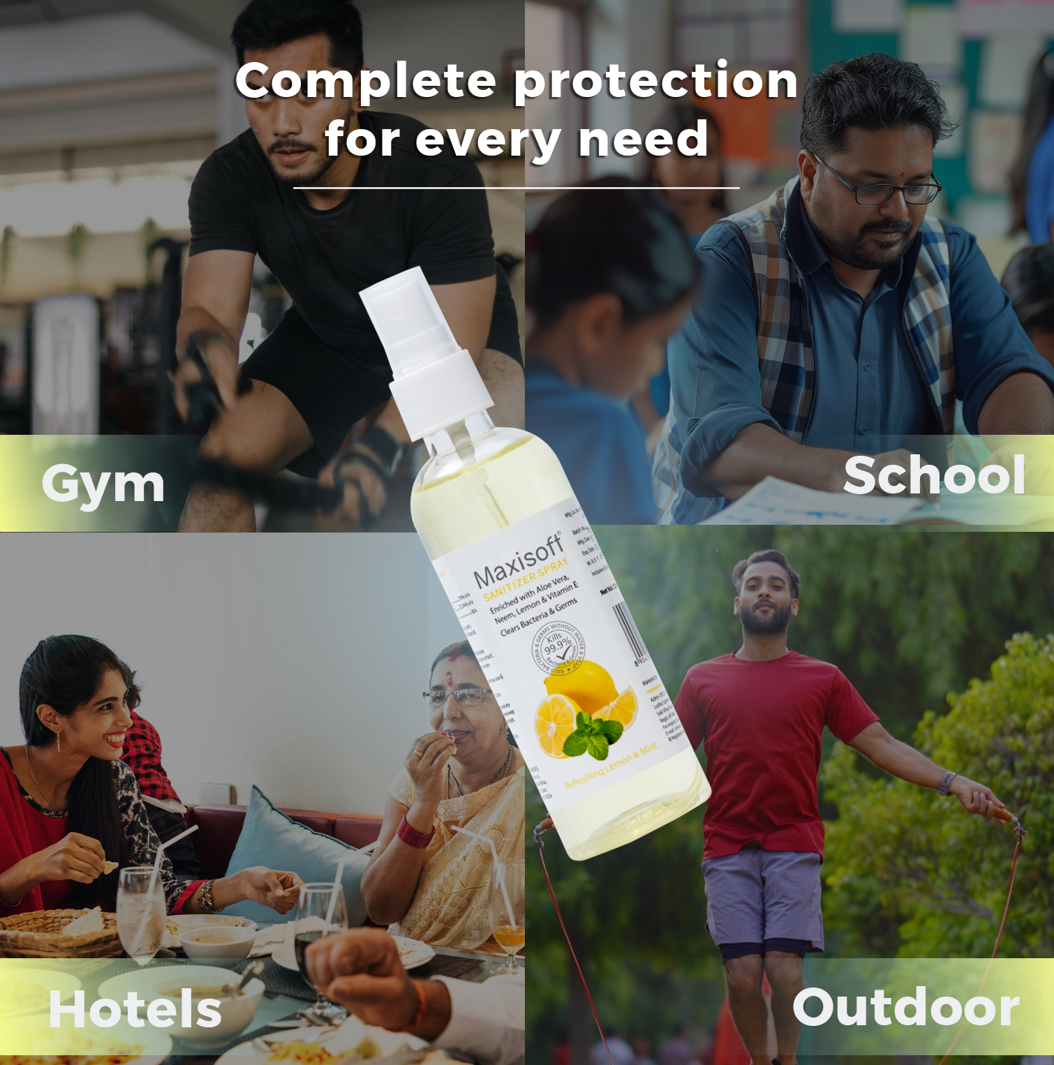 Maxisoft Hand Sanitizer Spray (Refreshing Lemon & Mint) 120 ml