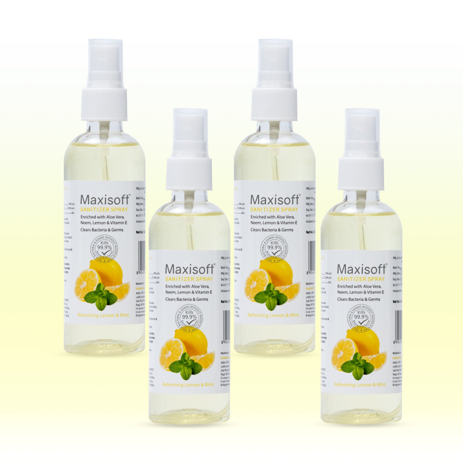 Maxisoft Hand Sanitizer Spray (Refreshing Lemon & Mint) 120 ml