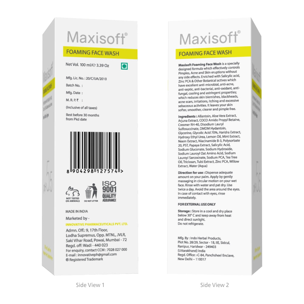 Maxisoft Anti Acne & Anti Pimple Foaming Face Wash (100 ml)