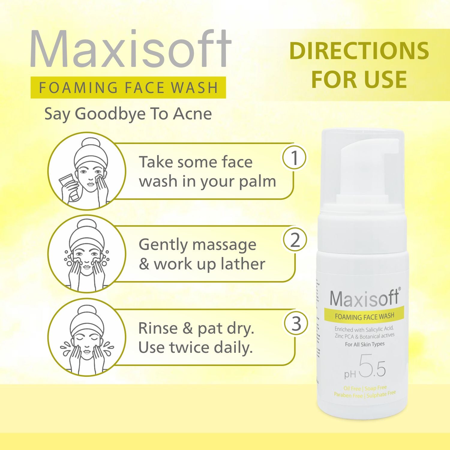 Maxisoft Anti Acne & Anti Pimple Foaming Face Wash (100 ml)