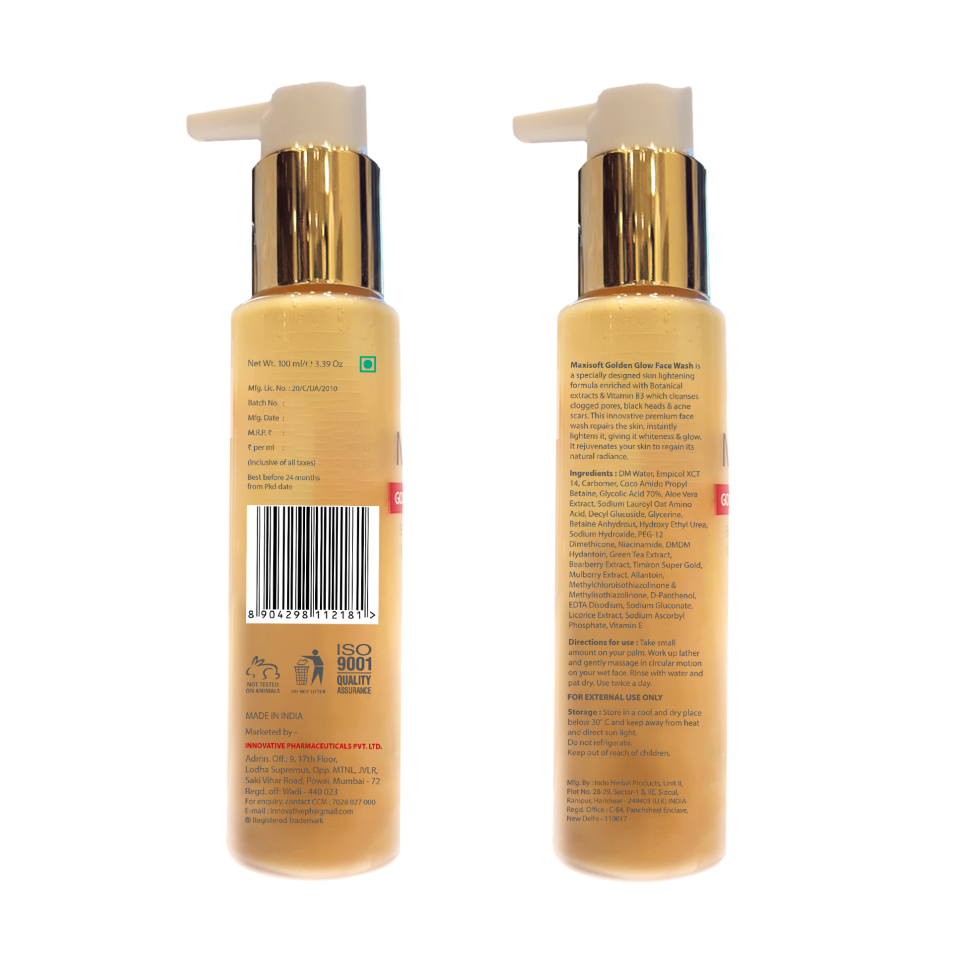 Maxisoft Golden Glow Face Wash (100 ml)