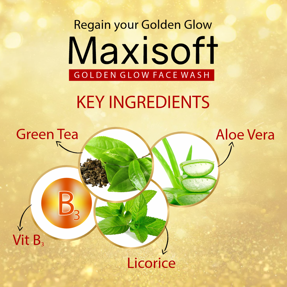 Maxisoft Golden Glow Face Wash (100 ml)