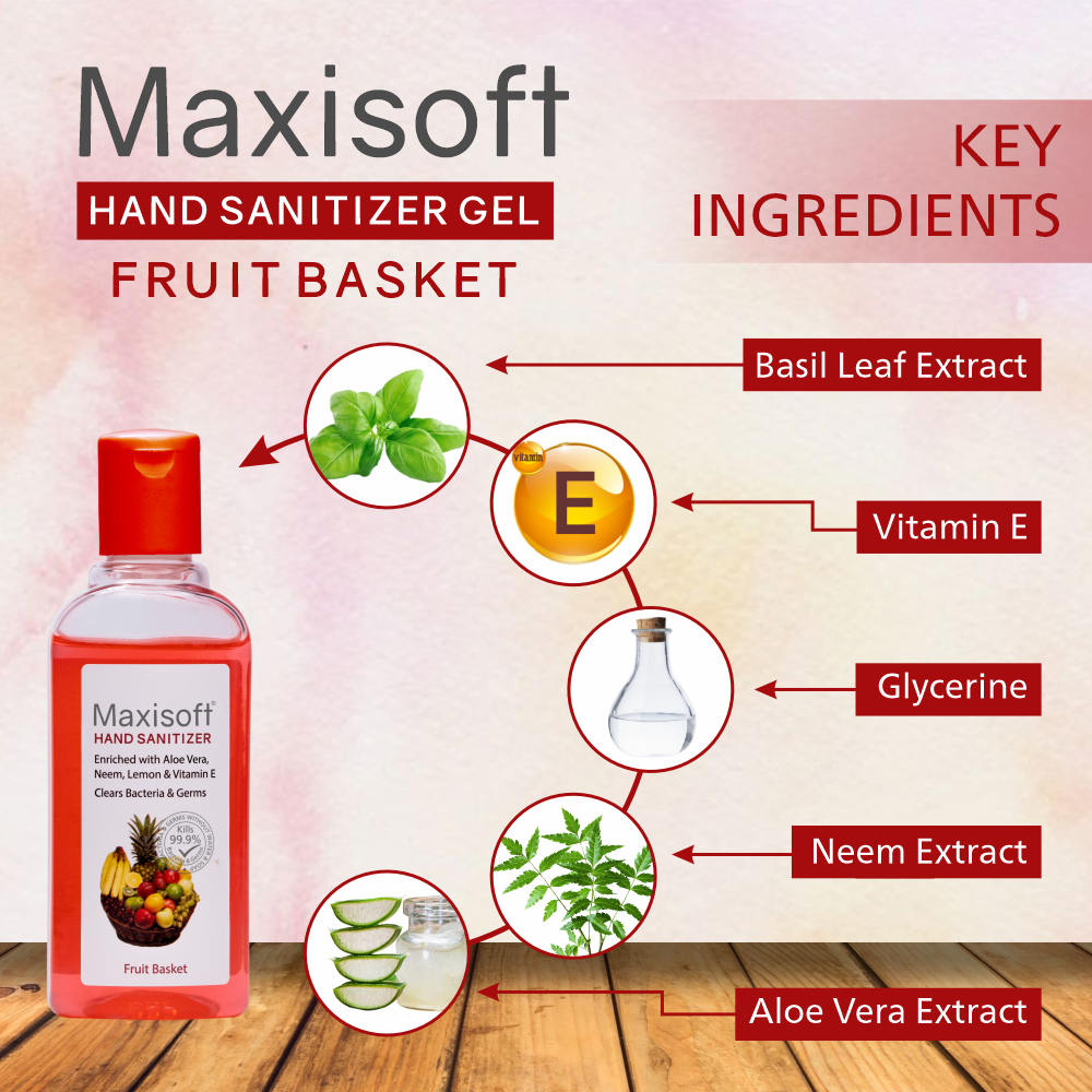 Maxisoft Hand Sanitizer Gel (Fruit Basket) 100 ml