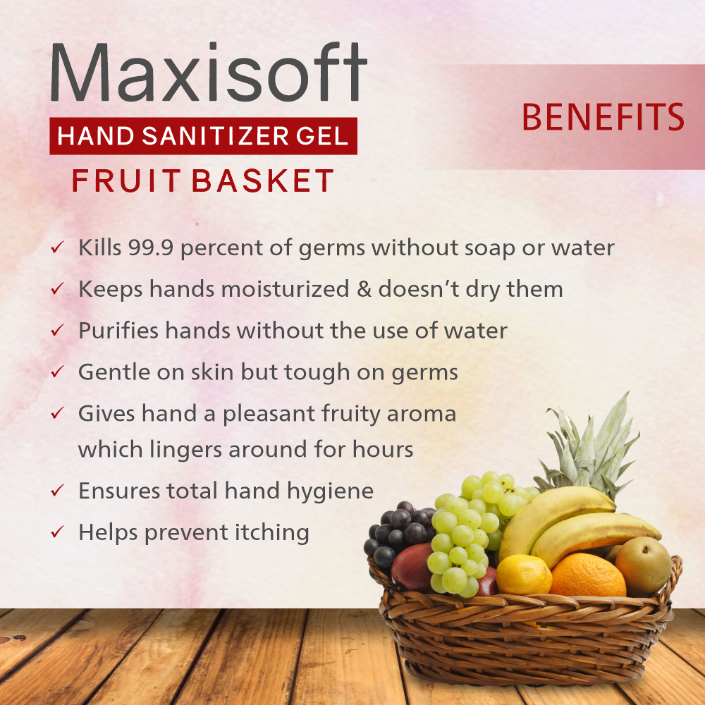 Maxisoft Hand Sanitizer Gel (Fruit Basket) 100 ml